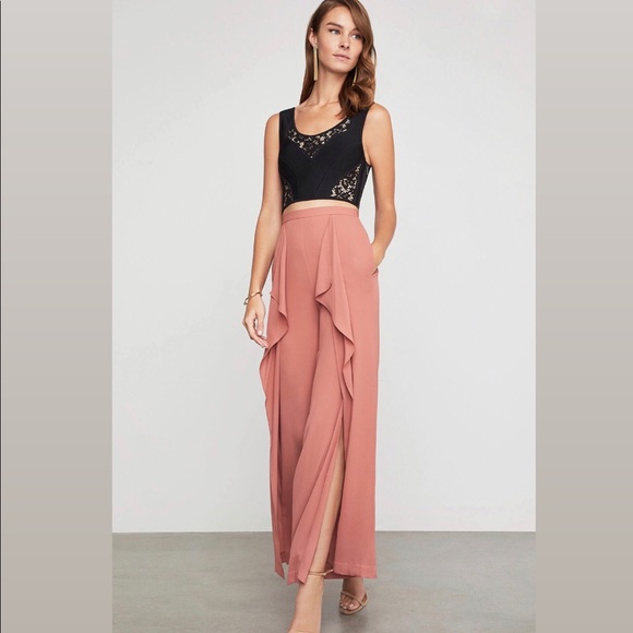 BCBGMaxAzria Pants - 🌸 BCBGMAXAZRIA Jackee Ruffled Wide-leg Pants 🌸